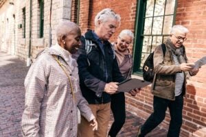 A group of seniors exploring a new city|Annika Jasperson an educational travel trip with Road Scholar